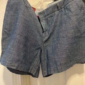Blue Shorts with Relaxed Fit and Flat Front